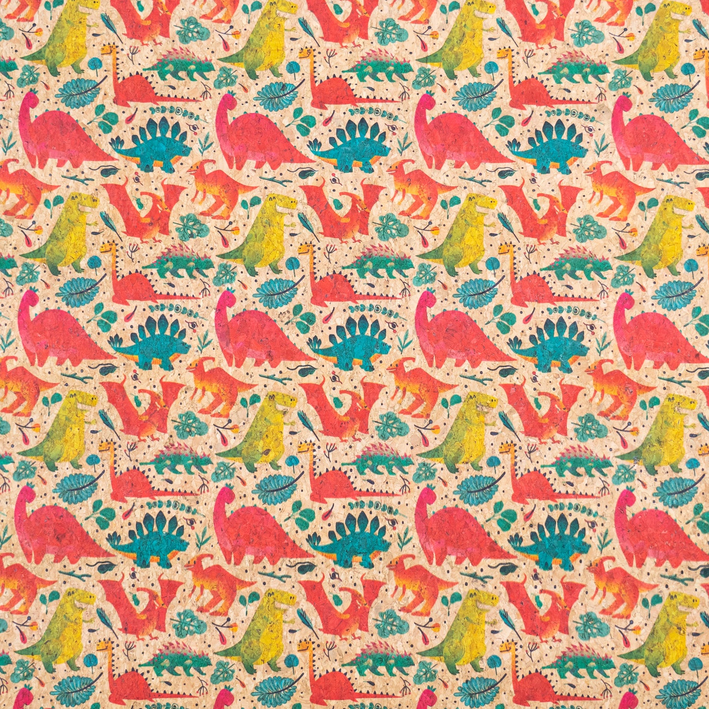 Dinosaur Print Cork Fabric COF-22
