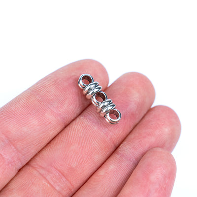 10 Pcs for 3mm round leather Antique Silver 3 stand jewelry supplies jewelry finding D-5-3-15