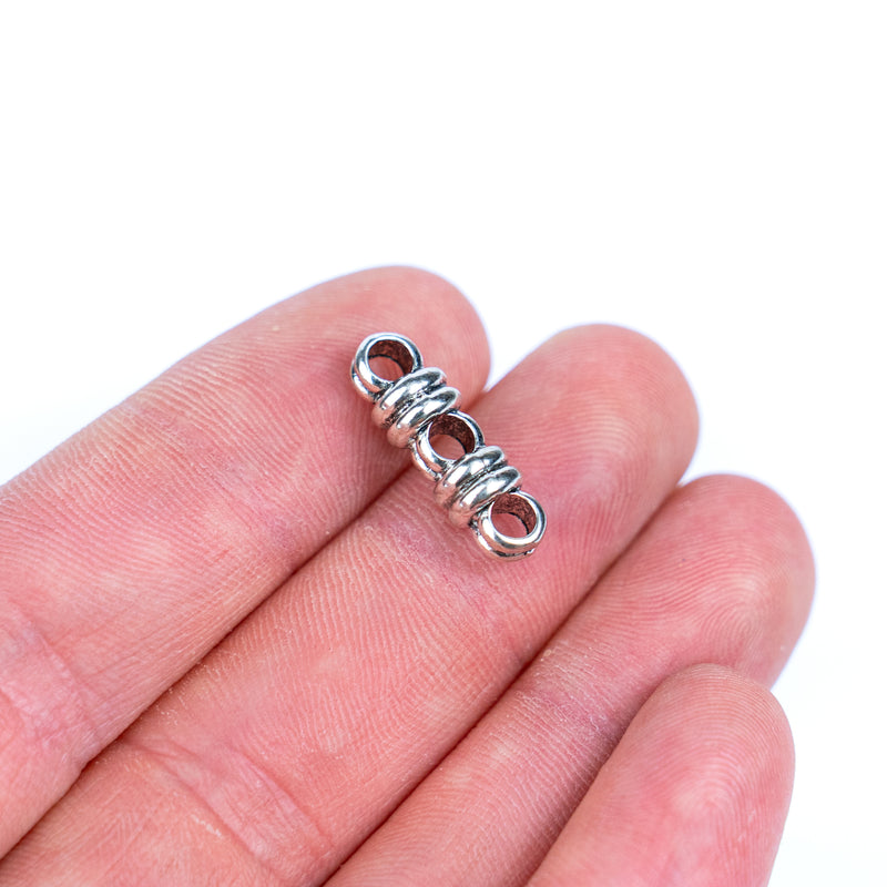 10 Pcs for 3mm round leather Antique Silver 3 stand jewelry supplies jewelry finding D-5-3-15