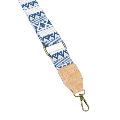 Cork Crossbody Bag with Patterned Flap and Wide Strap BAGP-398