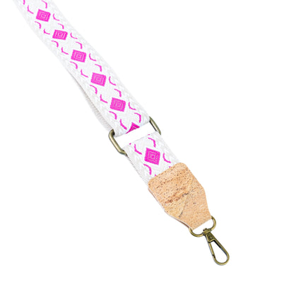 Cork Crossbody Bag with Patterned Flap and Wide Strap BAGP-398