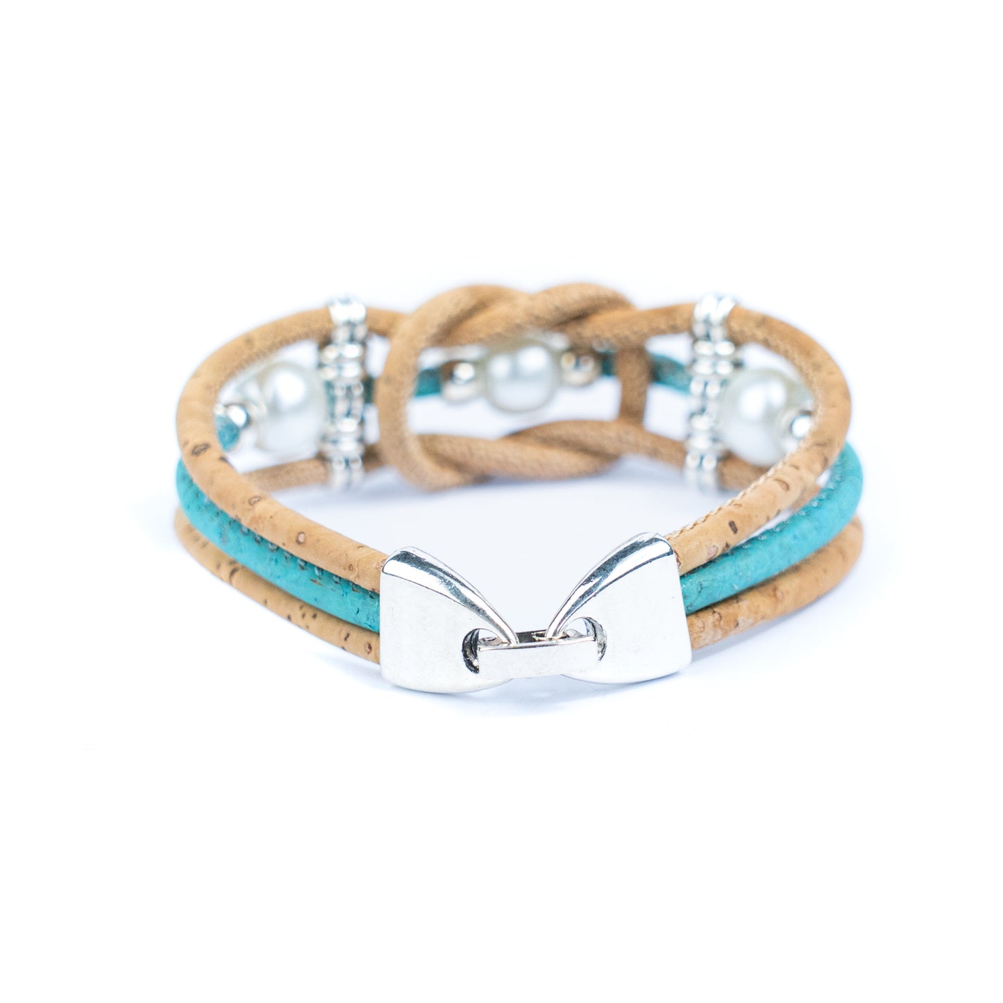 Colorful cork vegan handmade jewelry BR-477-MIX-5