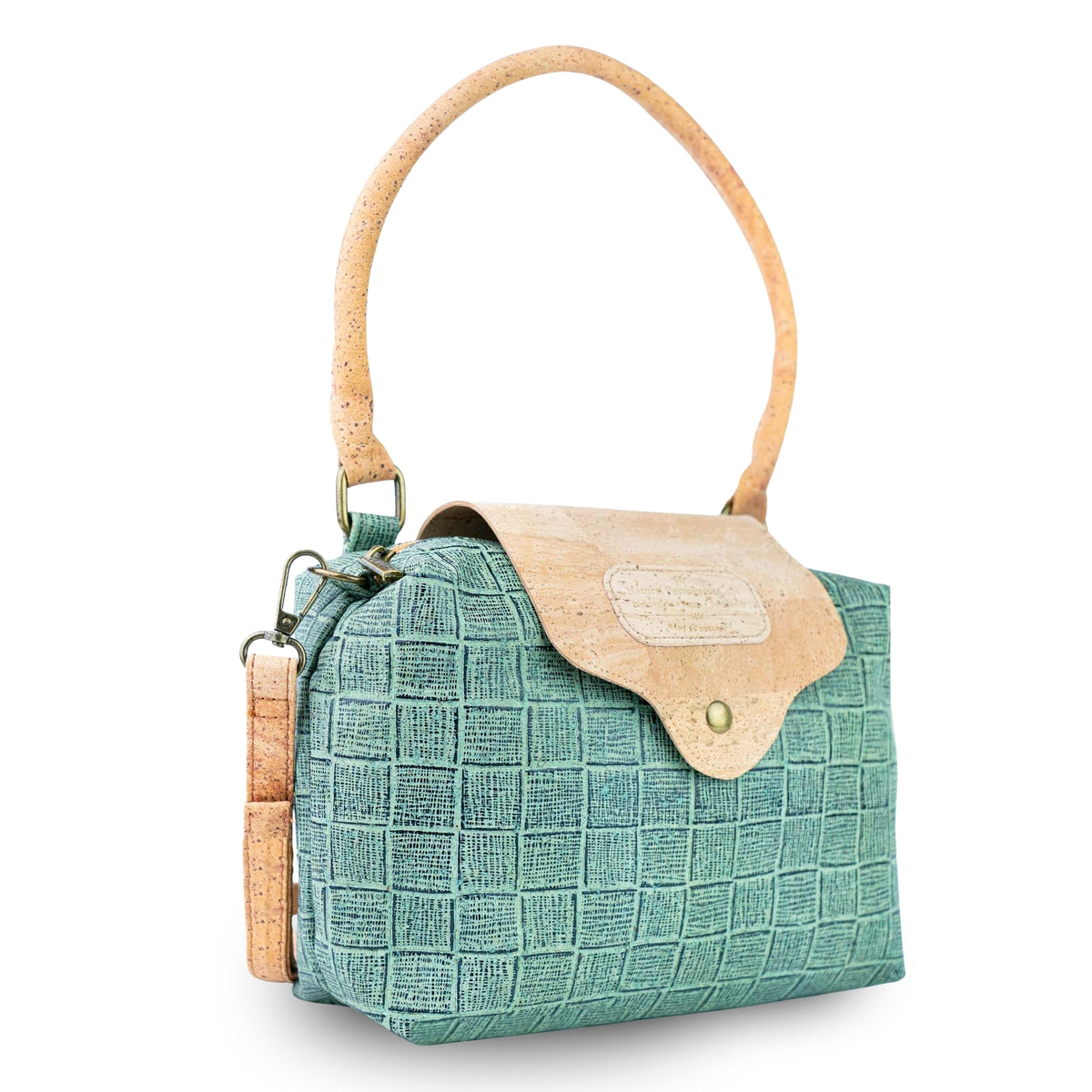 Women’s Cork Satchel Handbag with Top Handles and Detachable Strap BAGP-399