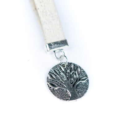 Handmade Cork Keychains with Tree Pendant  I-062-MIX-10