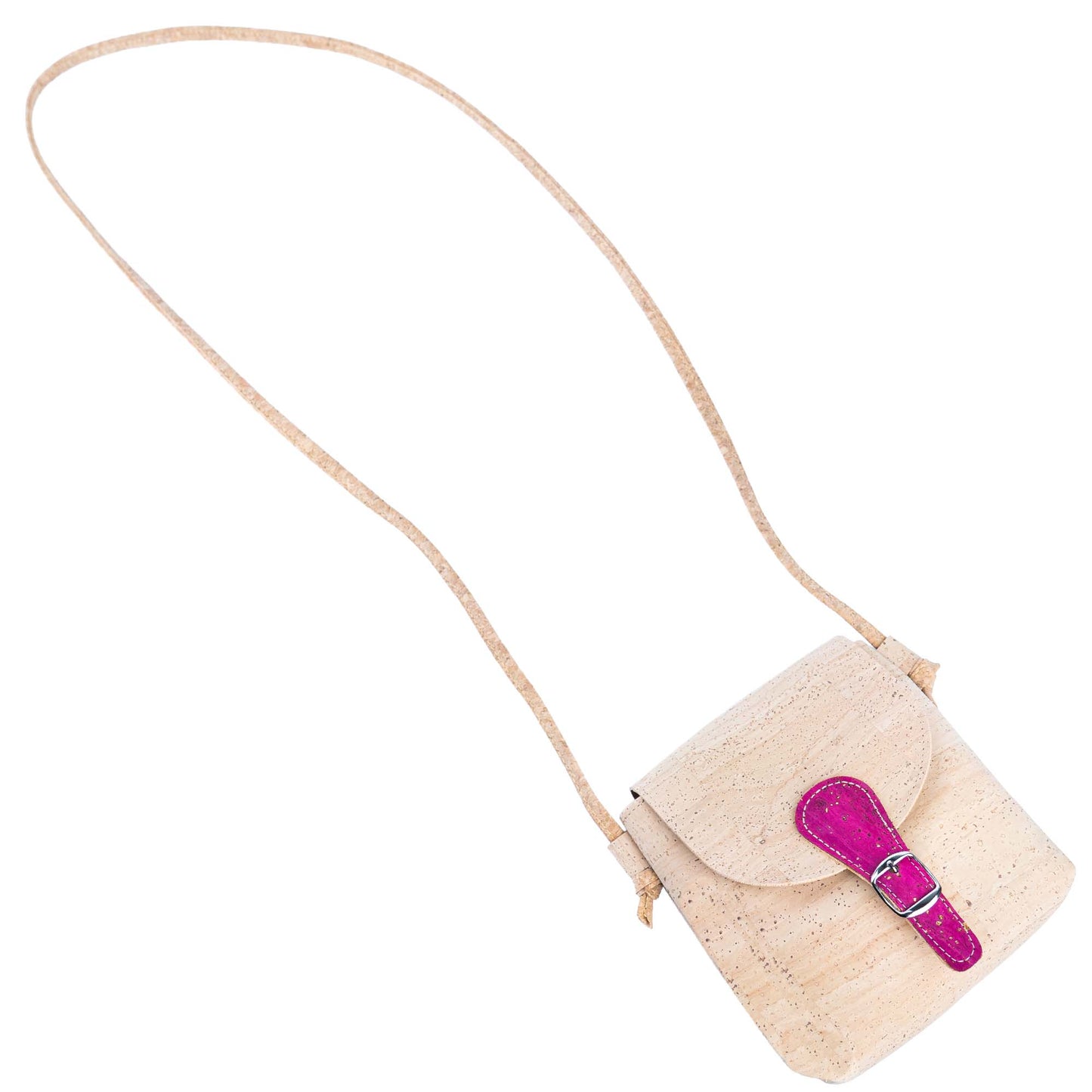 Cork Phone Crossbody Bag | Lightweight Mini Shoulder Bag — Natural Cork Inside & Out BAGP-364