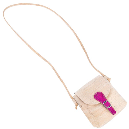 Cork Phone Crossbody Bag | Lightweight Mini Shoulder Bag — Natural Cork Inside & Out BAGP-364