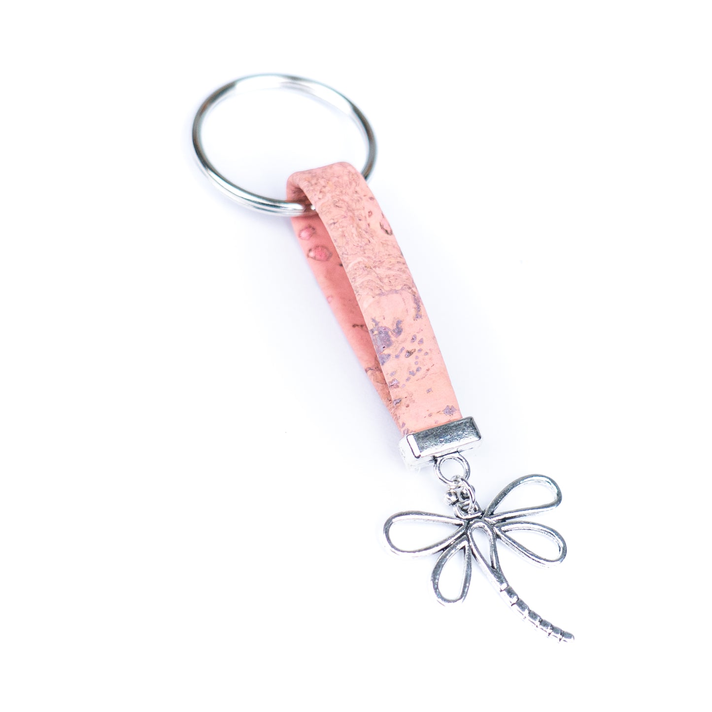 Handmade Cork Keychains with dragonfly，cork keychain  I-117-MIX-10