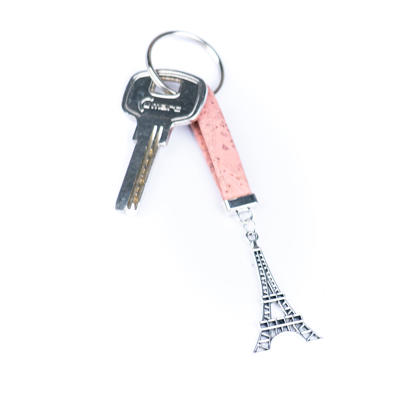 Cork Keychains with Eiffel Tower Pendant  I-056-MIX-10