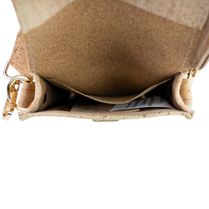 Natural Cork Phone Crossbody Bag with Wide Adjustable Strap BAGP-391