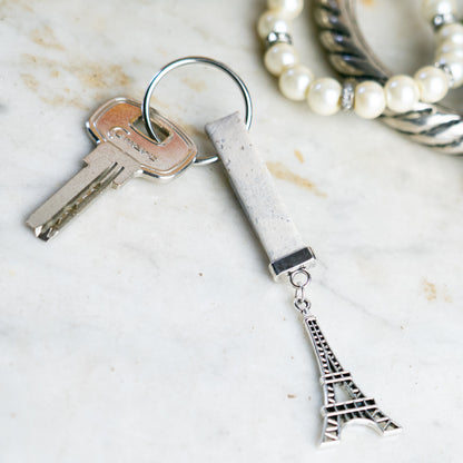Cork Keychains with Eiffel Tower Pendant  I-056-MIX-10