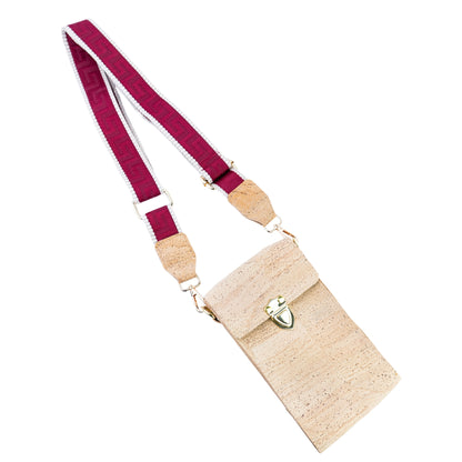 Natural Cork Phone Crossbody Bag with Adjustable Strap BAGP-390