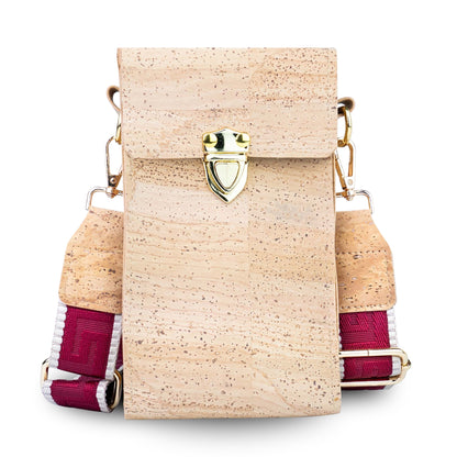 Natural Cork Phone Crossbody Bag with Adjustable Strap BAGP-390