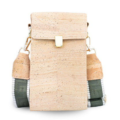 Natural Cork Phone Crossbody Bag with Wide Adjustable Strap BAGP-391