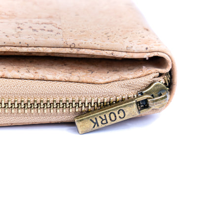Natural Cork Zip-Around Wallet for Women BAG-2202