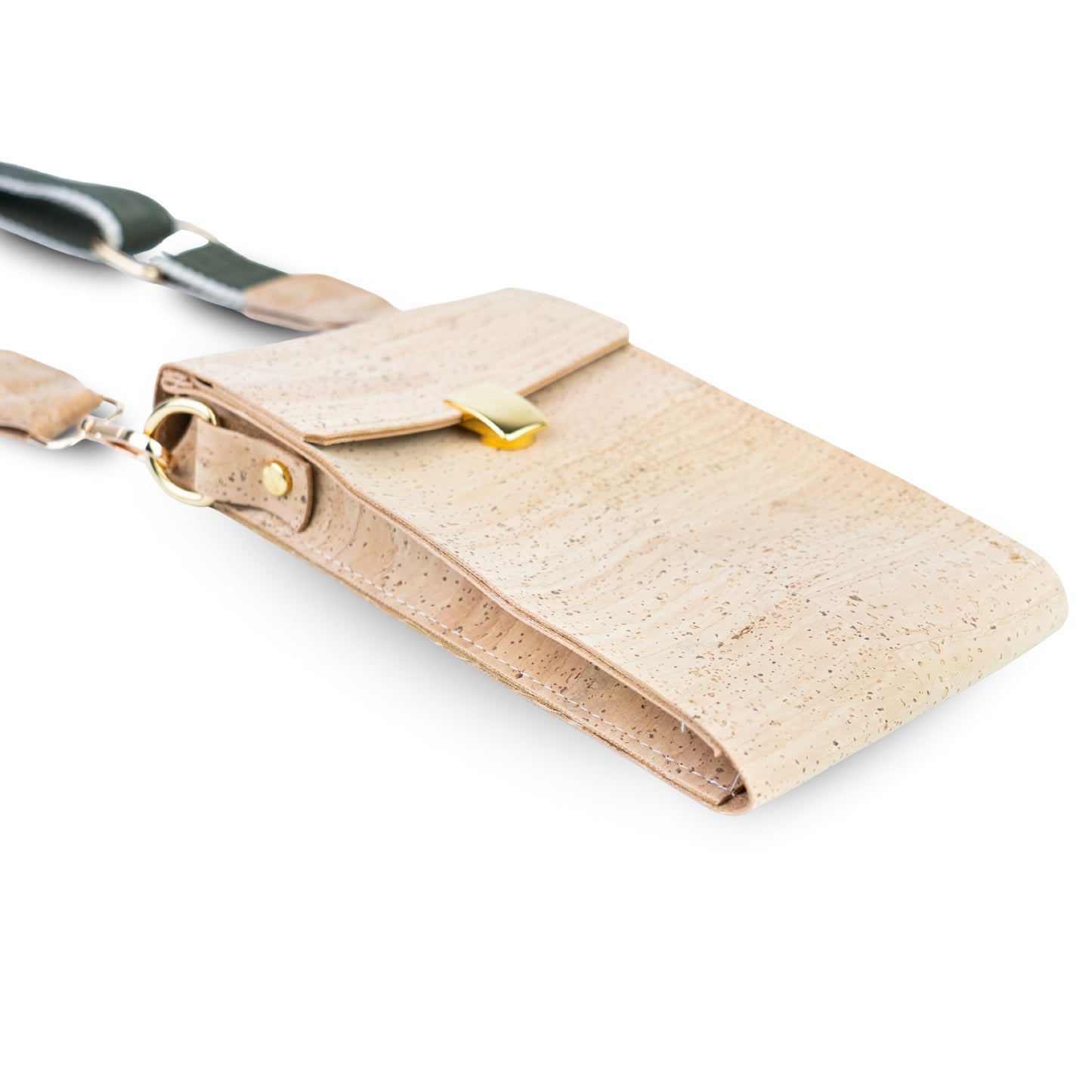 Natural Cork Phone Crossbody Bag with Wide Adjustable Strap BAGP-391