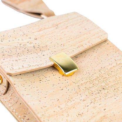 Natural Cork Phone Crossbody Bag with Wide Adjustable Strap BAGP-391