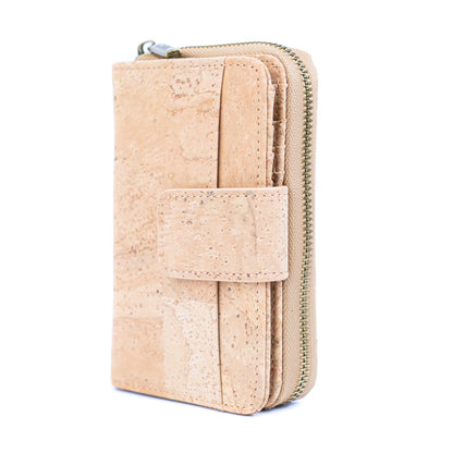 Natural Cork Zip-Around Wallet for Women BAG-2202