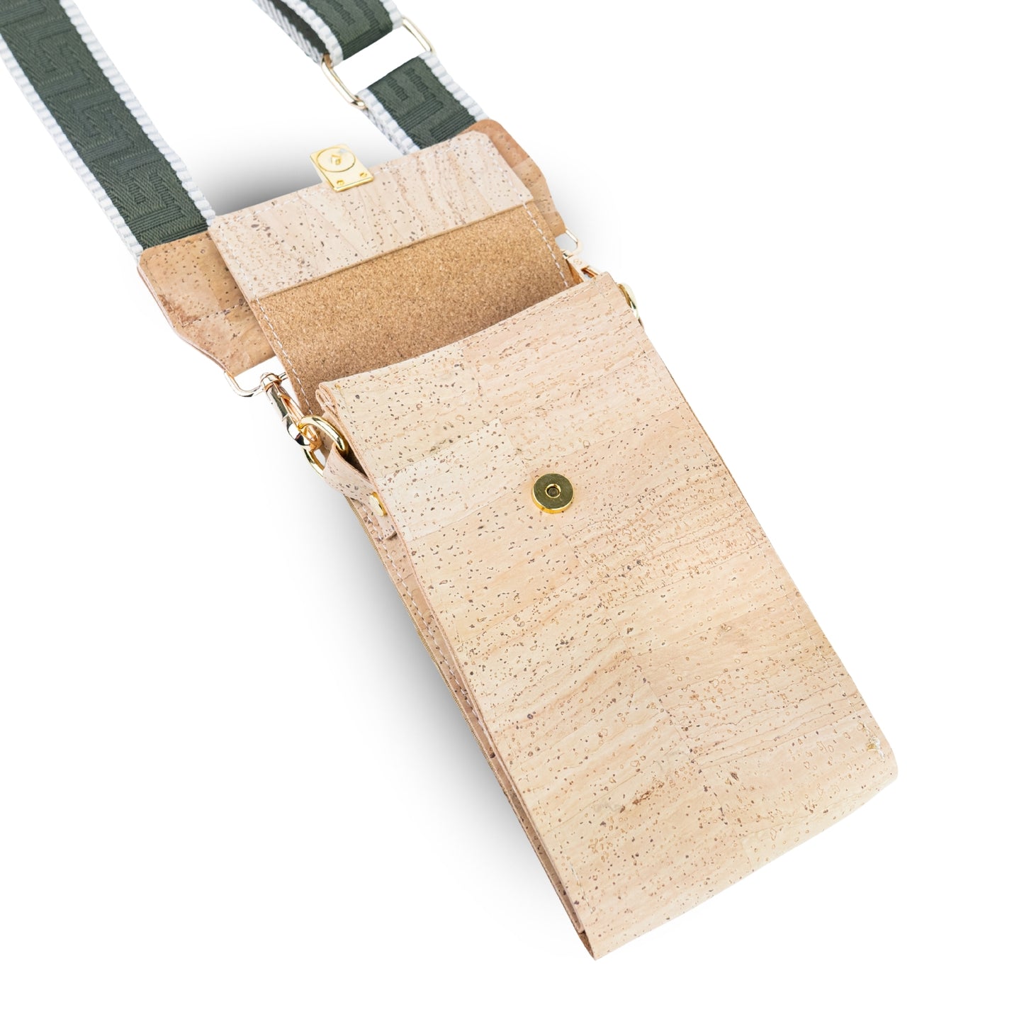 Natural Cork Phone Crossbody Bag with Wide Adjustable Strap BAGP-391