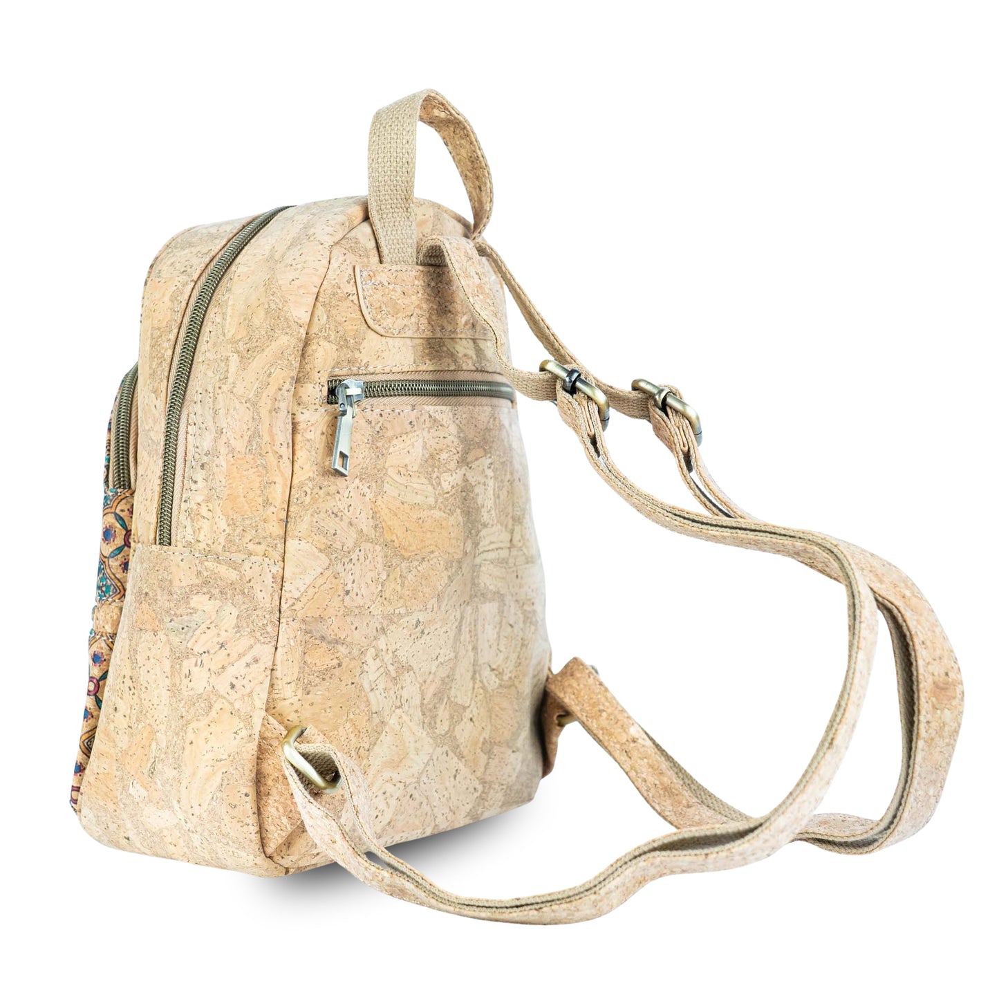 Cork Backpack – Flower and Tiles Pattern BAGD-610