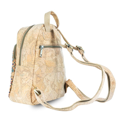 Cork Backpack – Flower and Tiles Pattern BAGD-610