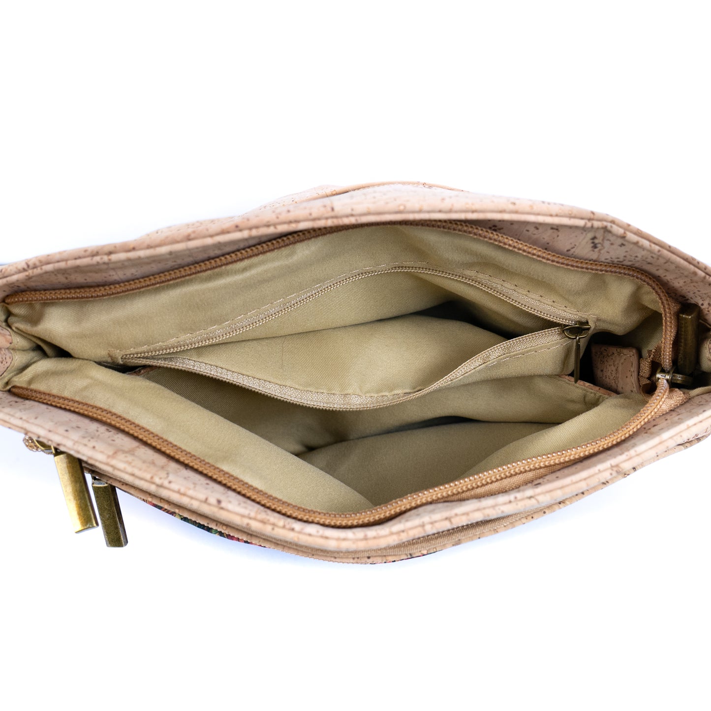 Multi-Pocket Cork Crossbody Bag with Adjustable Shoulder Strap BAG-2394