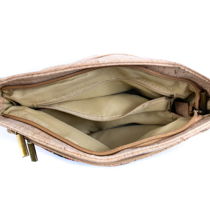 Multi-Pocket Cork Crossbody Bag with Adjustable Shoulder Strap BAG-2394