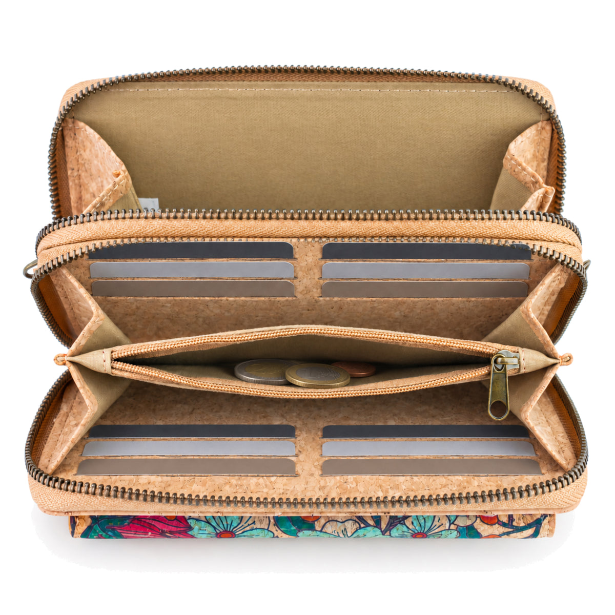 Cork Flora Crossbody Wallet Bag — BAG-2408
