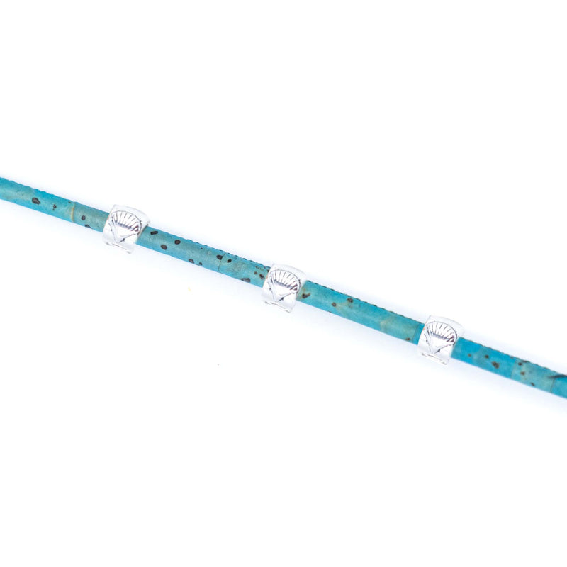 3mm Turquoise Green Round Cork CordCOR-648 (10 meters)