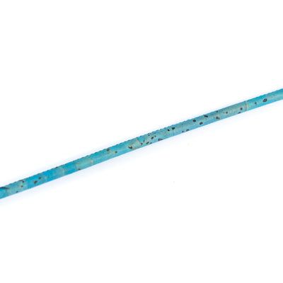 Turquoise 3mm round cork cord COR-651(10 meters)