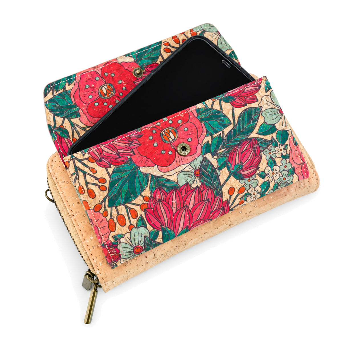 Cork Flora Crossbody Wallet Bag — BAG-2408