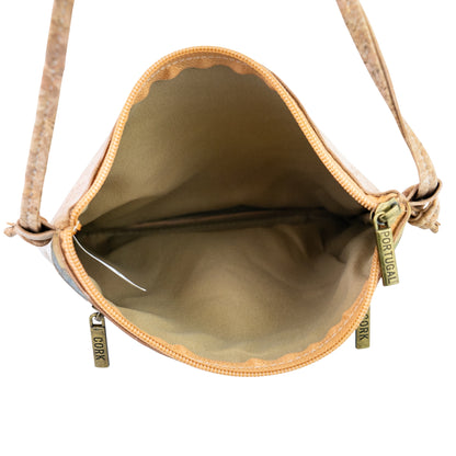 Slim Cork Crossbody Bag with Three Zipped Compartments BAGP-394