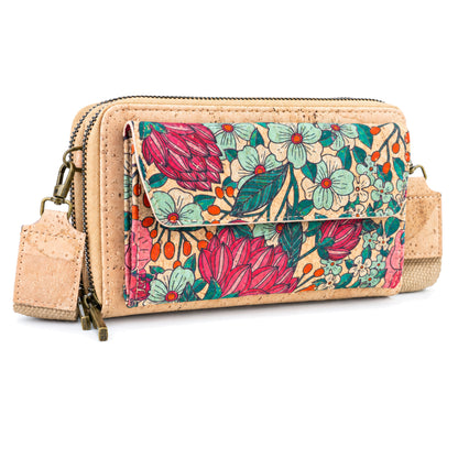 Cork Flora Crossbody Wallet Bag — BAG-2408