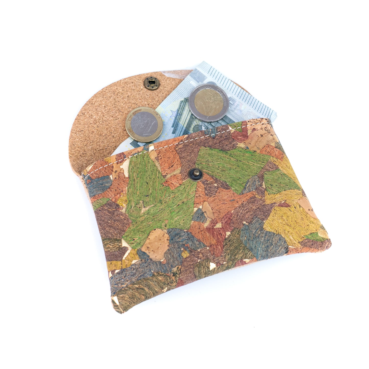 Cork Coin Purse | Set of 5 — Natural Cork Mini Wallet BAGP-306
