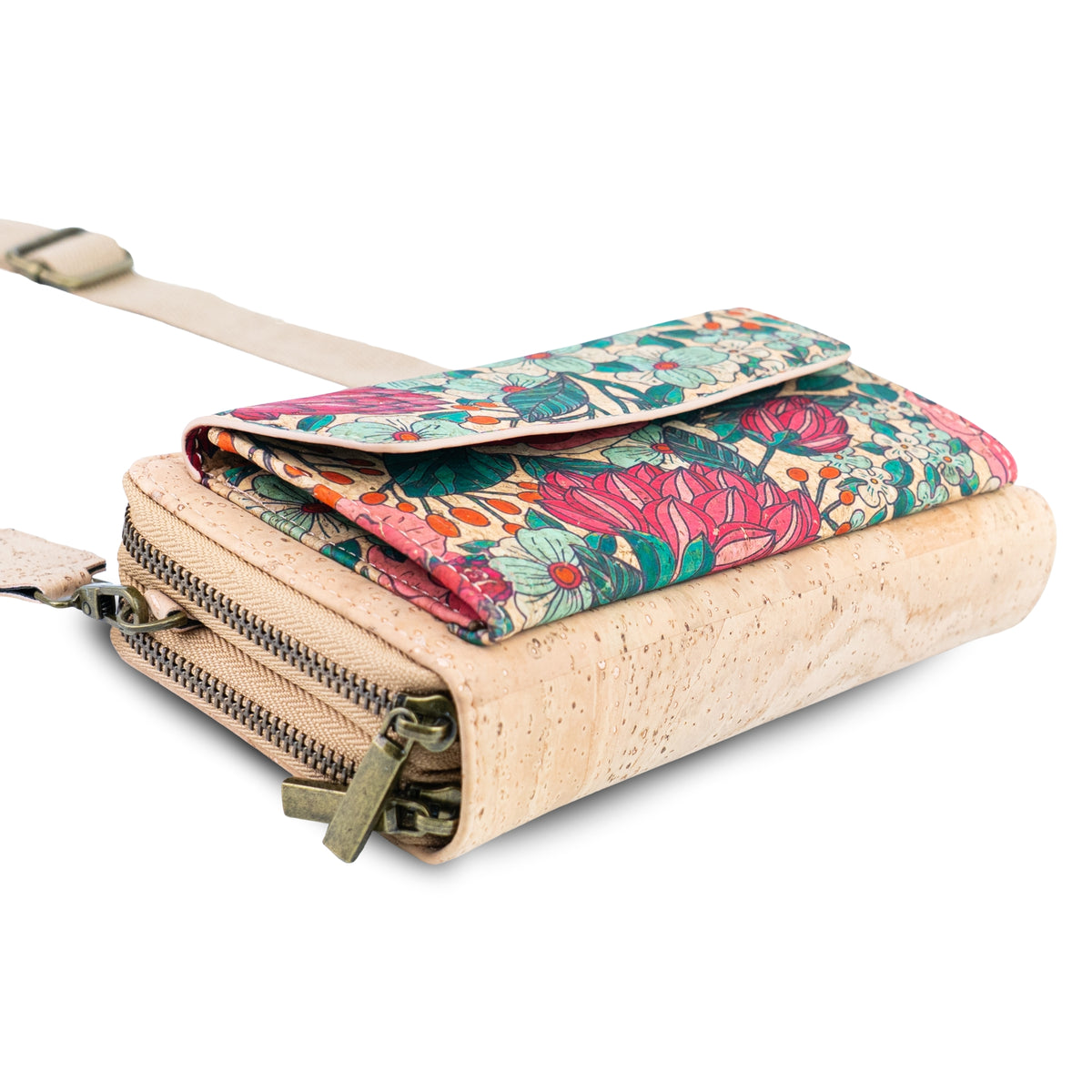 Cork Flora Crossbody Wallet Bag — BAG-2408