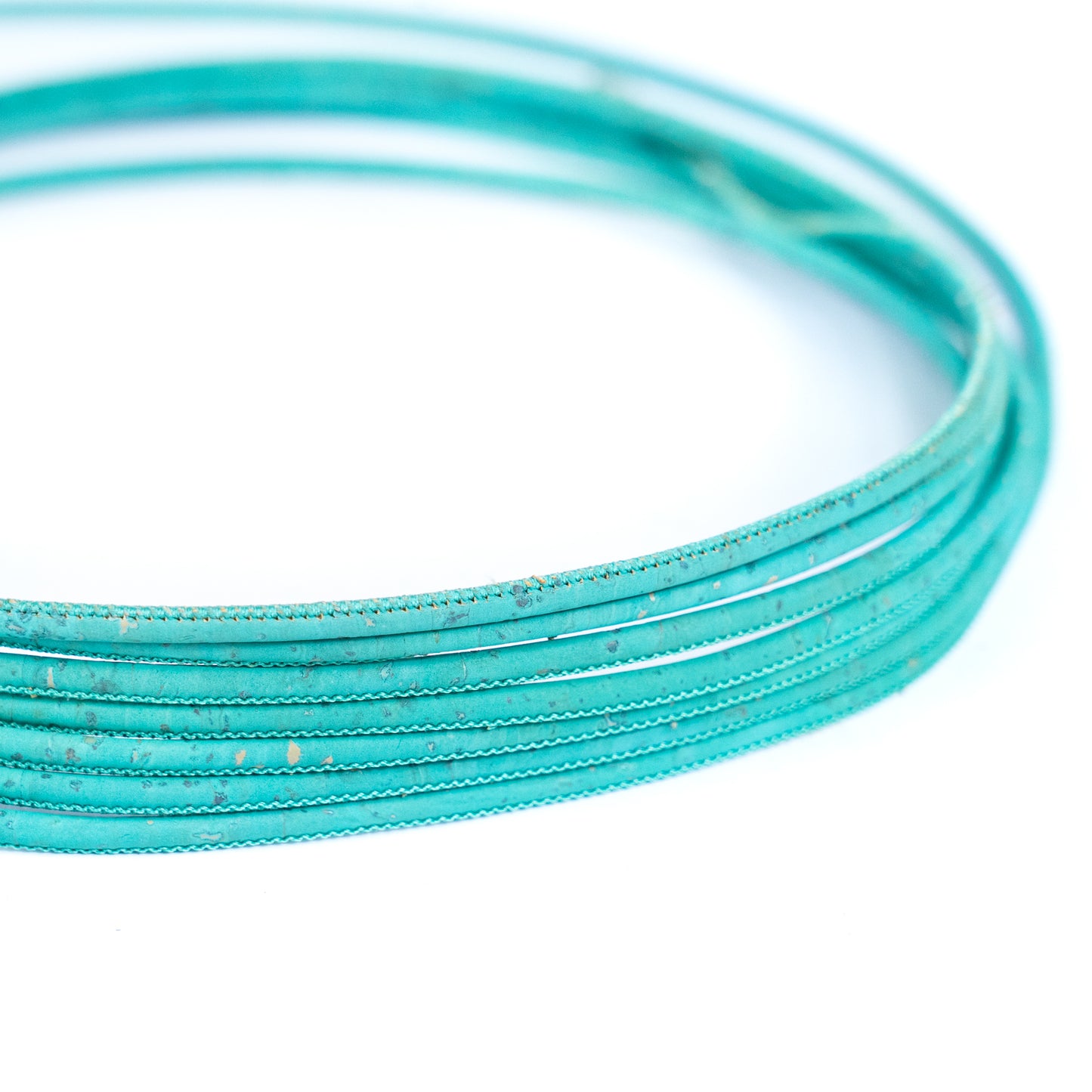 Baby Blue 3mm round cork cord COR-650(10 meters)