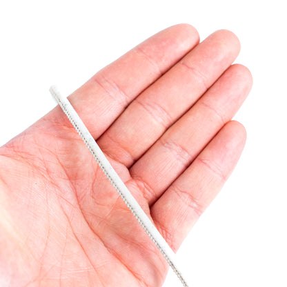 White 3mm round cork cord COR-649(10 meters)