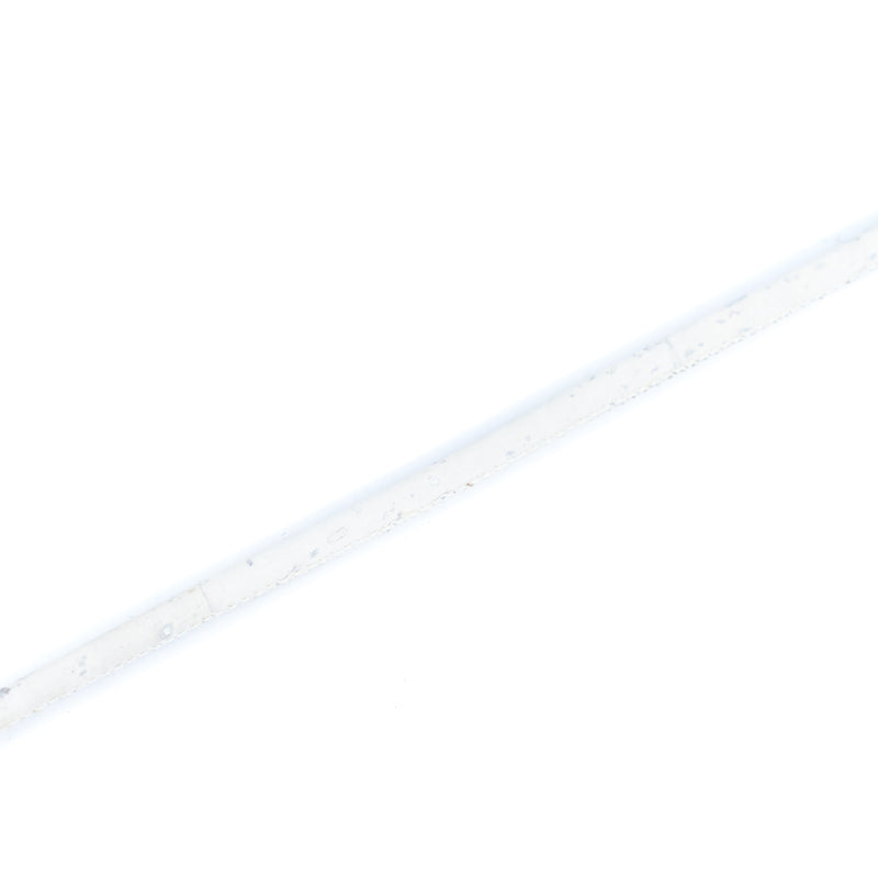 White 3mm round cork cord COR-649(10 meters)