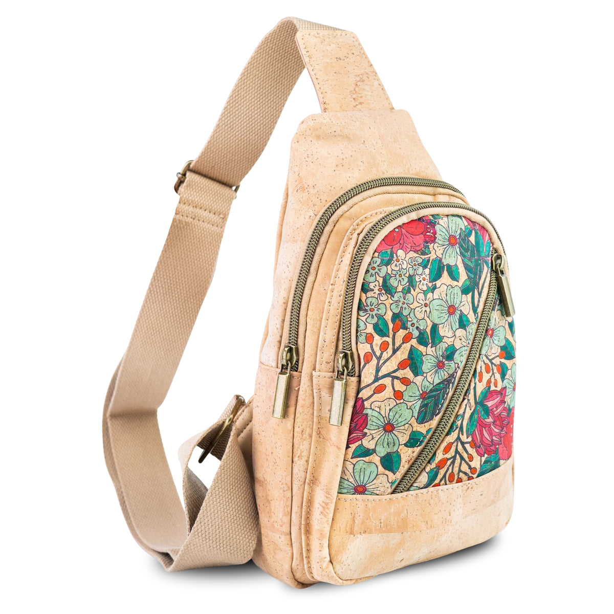 Cork Mosaic Sling Bag — BAG-2410