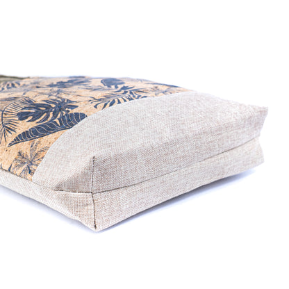 Printed Cork Tote Bag with Fabric Handles BAG-2382