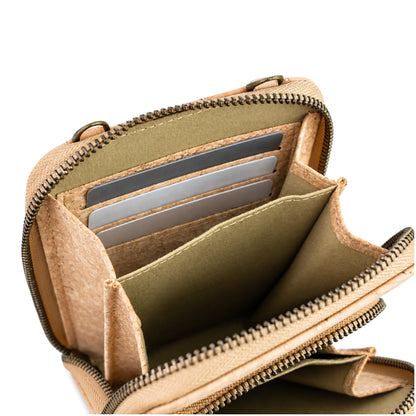 Cork Bloom Crossbody Phone Bag & Coin Purse — BAG-2411