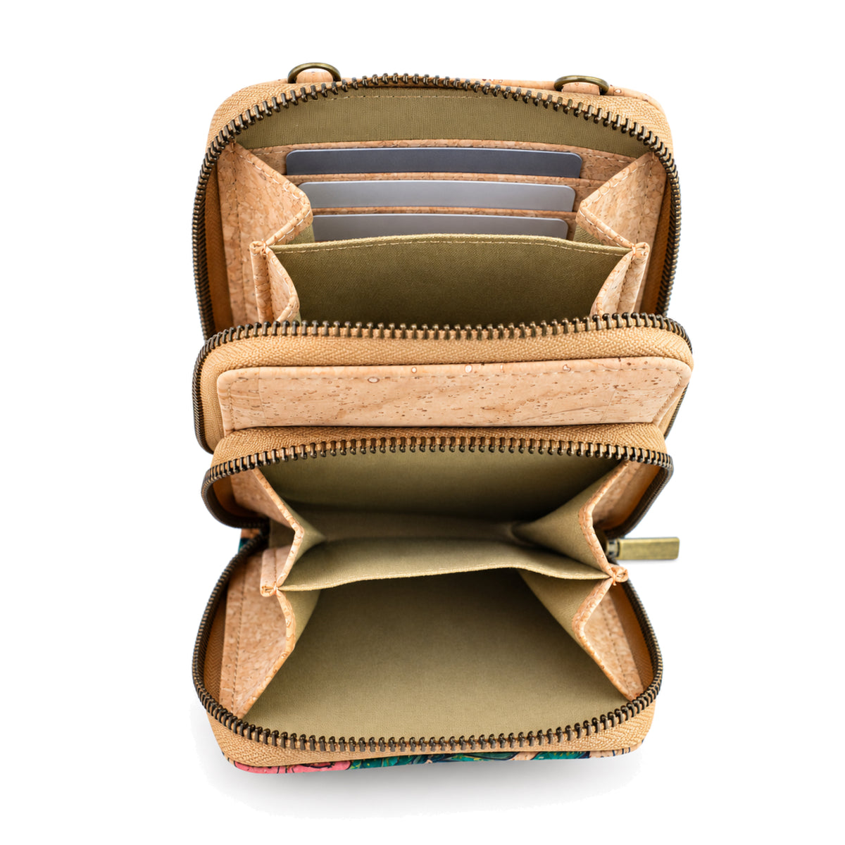 Cork Bloom Crossbody Phone Bag & Coin Purse — BAG-2411