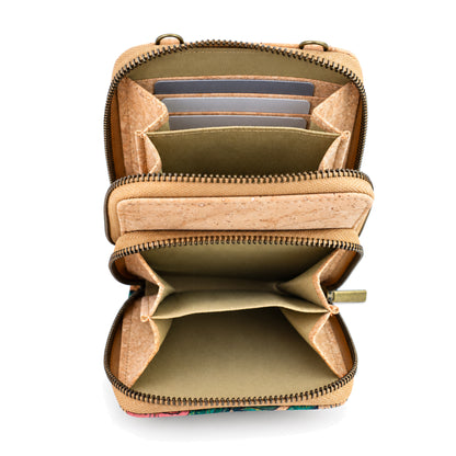 Cork Bloom Crossbody Phone Bag & Coin Purse — BAG-2411