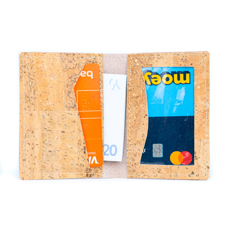 Slim Cork Card Wallet with ID Window BAGP-251A（5units）