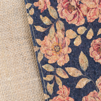 Floral Cork & Jute Tote Handbag BAG-2381