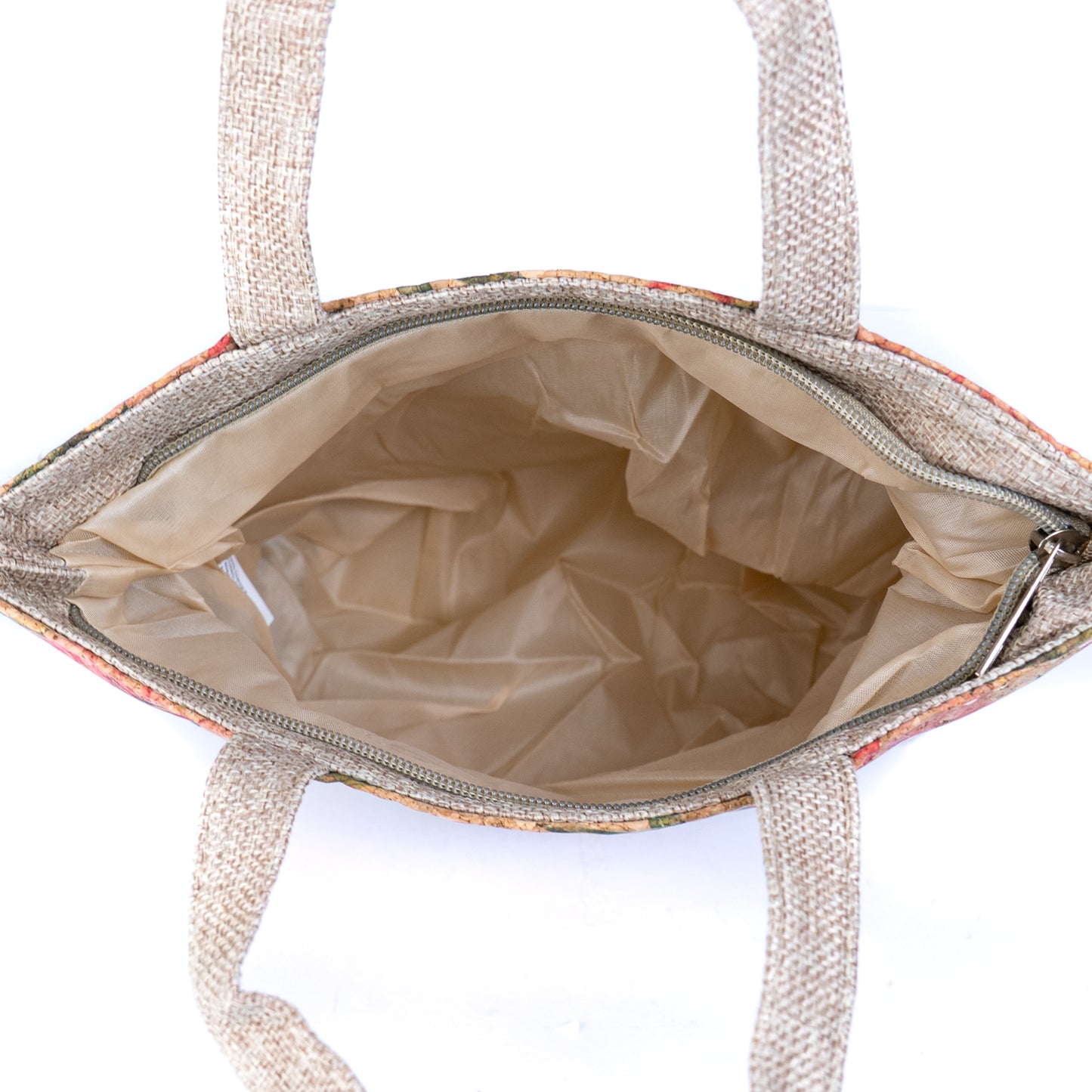 Small Cork Tote Handbag with Zipper BAG-2380