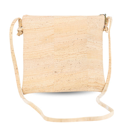 Eco-Friendly Cork Crossbody Bag with Marble Print - Vegan Leather Shoulder Bag BAGP-319-D