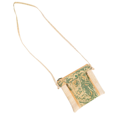 Cork Crossbody Bag with Dual Front Zippers BAGP-319