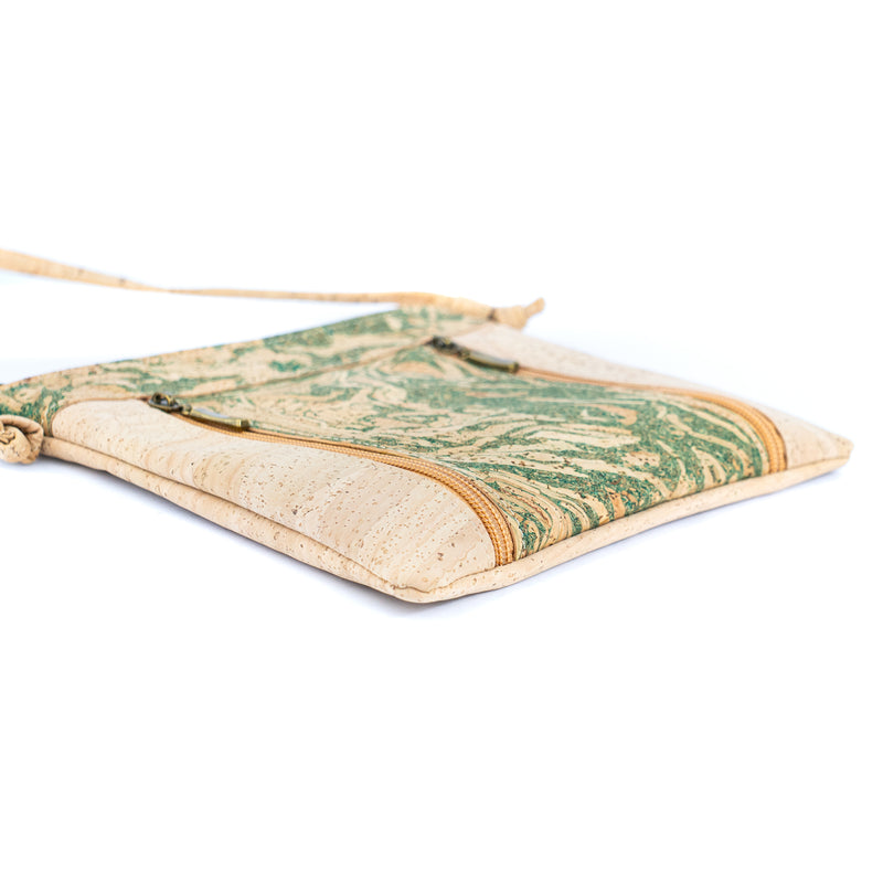 Cork Crossbody Bag with Dual Front Zippers BAGP-319