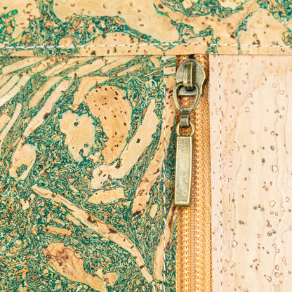 Eco-Friendly Cork Crossbody Bag with Marble Print - Vegan Leather Shoulder Bag BAGP-319-D