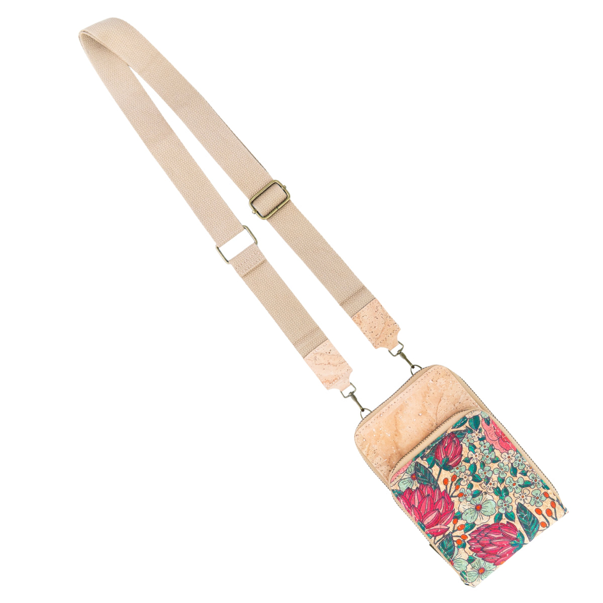 Cork Bloom Crossbody Phone Bag & Coin Purse — BAG-2411